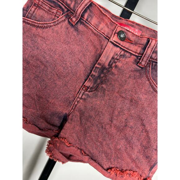 Guess Kids jean shorts- size 10y- red wash,‎ bling embellishment - Picture 1 of 4